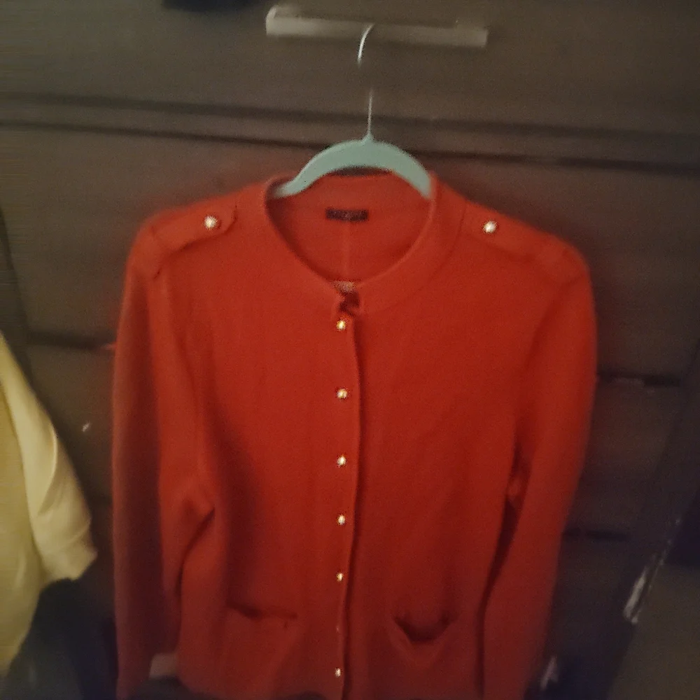 TALBOTS Merino Blend Military Sweater Jacket - 1XL